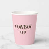 Modern Lilac Cowboy Cowgirl Western Boots Pappbecher (Rückseite)