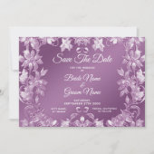 Modern Lilac Floral Save the Date (Vorderseite)