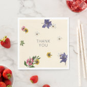 Modern Lilac Fuschia Floral Danke Napkins Serviette (Beispiel)