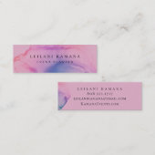 Modern Lilac Ink Blotch Mini Visitenkarte (Vorne/Hinten)