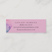 Modern Lilac Ink Blotch Mini Visitenkarte (Rückseite)