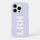 Modern Lilac Minimalist Monogram iPhone Case iPhone Hülle (Rückseite)