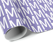 Modern lilac periwinkle custom monogram geschenkpapier (Rolleneckpunkt)