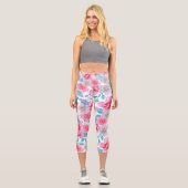 modern lilac-pink and light blue pastel capri leggings (Vorderseite)