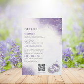 Modern Lilac Wedding Einladung Detail