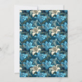 Modern Lilies Petal Happy Birthday Einladung (Rückseite)