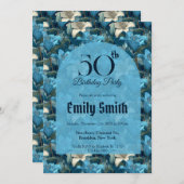 Modern Lilies Petal Happy Birthday Einladung (Vorne/Hinten)