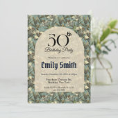 Modern Lilies Themed Wife’S Birthday Einladung (Stehend Vorderseite)