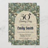 Modern Lilies Themed Wife’S Birthday Einladung (Vorne/Hinten)