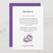 Modern Lillac Wedding Danksagkarte Dankeskarte (Vorne/Hinten)