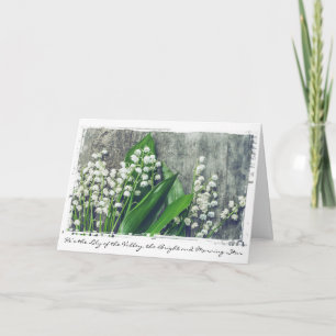 Modern Lily of the Valley Custom Text Easter Feiertagskarte