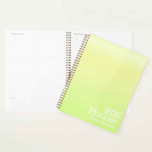 Modern Lime Green Ombre Planner Planer (Anzeige)