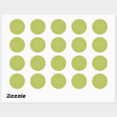 Modern Lime Green "Thank You" Custom Wedding Runder Aufkleber (Blatt)