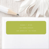 Modern Lime Green Wedding Return Address (Insitu)