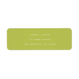 Modern Lime Green Wedding Return Address