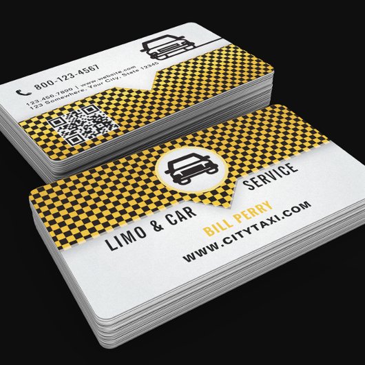 Modern Limo & Car Service Logo Design Visitenkarte