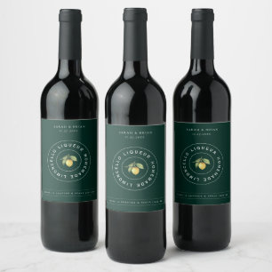 Modern Limoncello Logo-Logo-Label Weinetikett