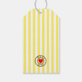 Modern Limoncello Striped Bottle Hang Tag | Geschenkanhänger (Rückseite)