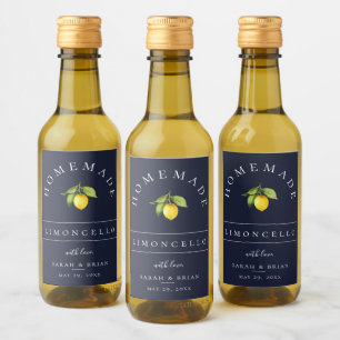Modern Limoncello Weinetikett
