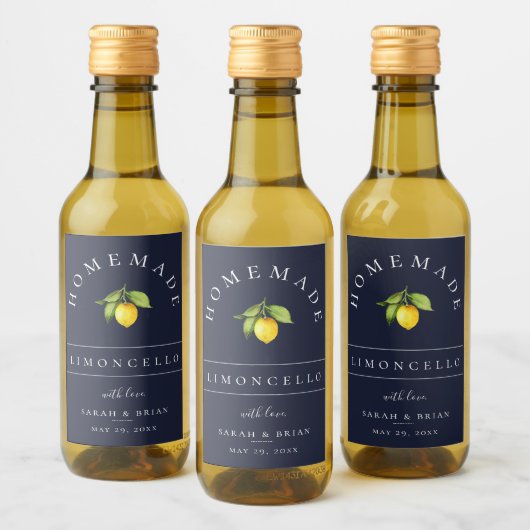 Modern Limoncello Weinetikett (Flaschen)