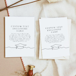 Modern Line Art Abschluss Einschließungskarte Einladung