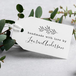 Modern Line Art Berries Handwerk mit Liebe von Geschenkanhänger