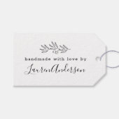 Modern Line Art Berries Handwerk mit Liebe von Geschenkanhänger (Vorderseite (Horizontal))