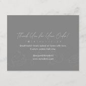 Modern Line Art Cookie Care Instructions Dankeskarte (Rückseite)