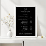 Modern, Line Art, Frau, Blätter, Salon, Preisliste Poster<br><div class="desc">Modern, Line Art, Frau, Leafy, Salon, White Pricelist Poster.</div>