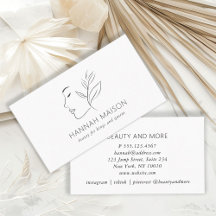 Modern, Line Art, Frau, Blätter, Salon, Weiß