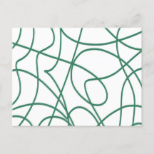 Modern Line Art: Grün auf Weiß