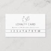 Modern, Line Art, Woman, White, Salon, Visitenkarte (Vorderseite)