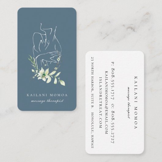 Modern Line Kunst, Dichtung und Musik Visitenkarte (Vorne/Hinten)