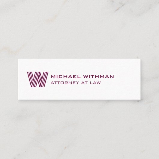 MODERN LINE MONOGRAM BUSINESS LOGO MINI VISITENKARTE (Vorderseite)
