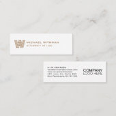 MODERN LINE MONOGRAM BUSINESS LOGO MINI VISITENKARTE (Vorne/Hinten)