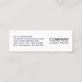 MODERN LINE MONOGRAM BUSINESS LOGO MINI VISITENKARTE (Rückseite)