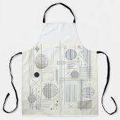 Modern Linear Geometry Apron Schürze (Vorderseite)