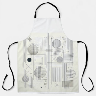 Modern Linear Geometry Apron Schürze