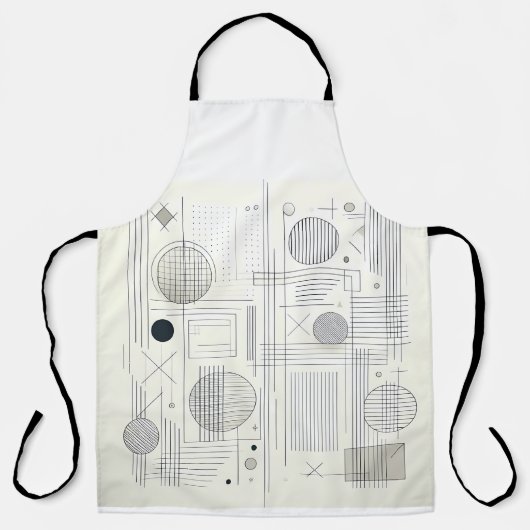 Modern Linear Geometry Apron Schürze (Vorderseite)