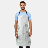 Modern Linear Geometry Apron Schürze (Getragen)
