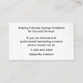 Modern Linen-Look Bartender Event Business Card Visitenkarte (Rückseite)