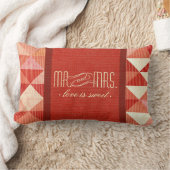 Modern Lines Geometric Mr. & Frau Coral Lendenkissen (Decke)