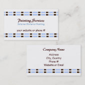 Modern Link Design Blau und Schokolade Visitenkarte (Vorne/Hinten)