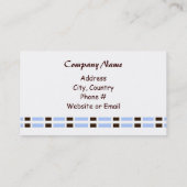 Modern Link Design Blau und Schokolade Visitenkarte (Rückseite)