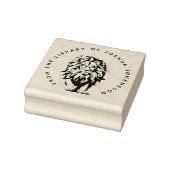 Modern Lion Wearing Glasses Custom Library Book Gummistempel (Stempel)
