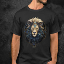Modern Lion Zodiac Symbol Sun Sign Leo Mens