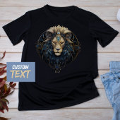 Modern Lion Zodiac Symbol Sun Sign Leo Womens T-Shirt