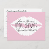 Modern Lips Brautparty Rezept Karten (Vorne/Hinten)