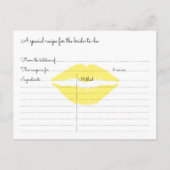 Modern Lips Brautparty Rezept Karten (Rückseite)