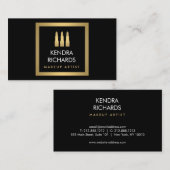 Modern Lipstick Trio Makeup Artist Business Card 2 Visitenkarte (Vorne/Hinten)